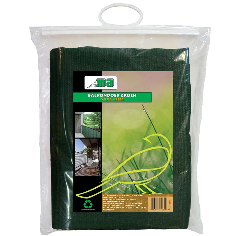 Balkondoek 0,9 X 5 Mtr Groen 3 Balkondoek 0,9 X 5 Mtr Groen