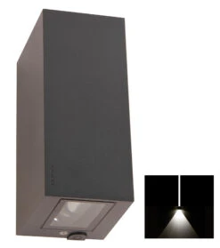 Franssen Gevelarmatuur Up/down Light Rechthoek 2x 4w