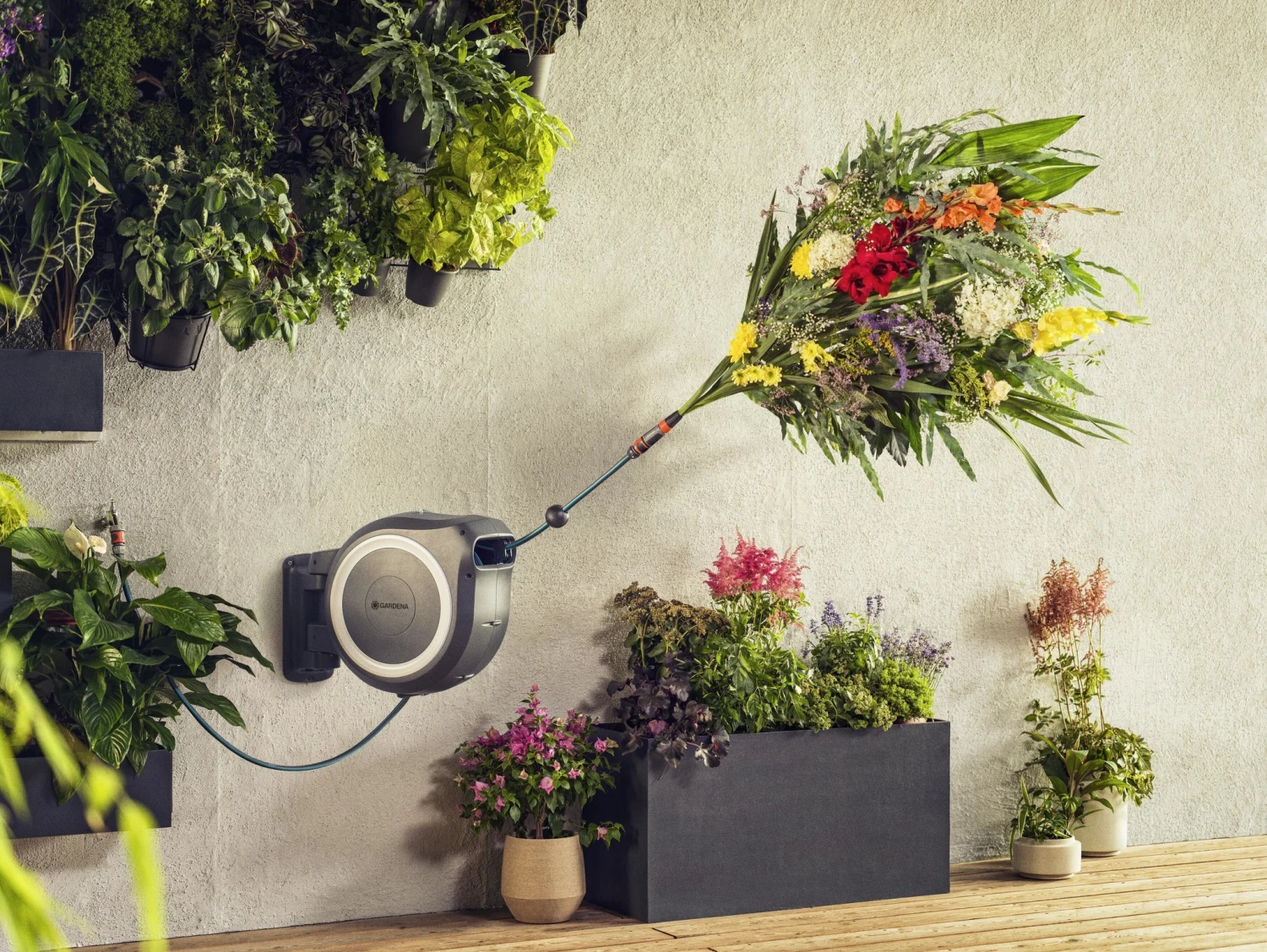 Gardena Wandslangenbox 25 RollUp M/L Wit 7 Gardena Wandslangenbox 25 RollUp M/L Wit - Afbeelding 5