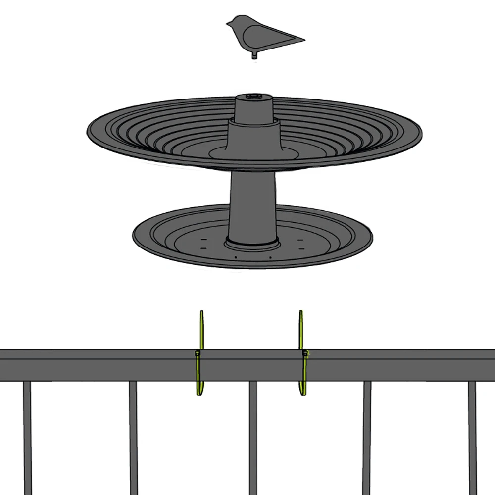 Vogelbad Finch Taupe 5 Vogelbad Finch Taupe - Afbeelding 3