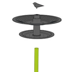Vogelbad Finch Taupe 9 Vogelbad Finch Taupe -Tuingereedschap Verkoop image 849