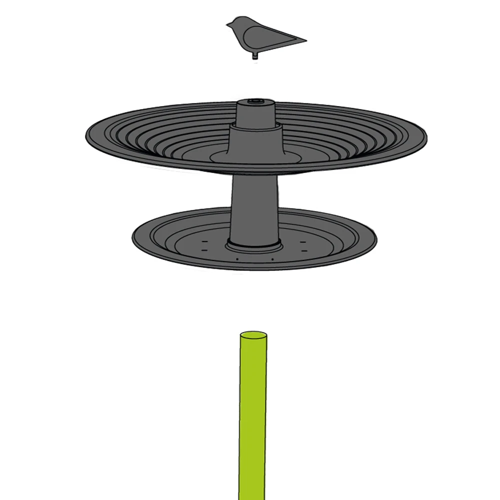 Vogelbad Finch Taupe 6 Vogelbad Finch Taupe - Afbeelding 4